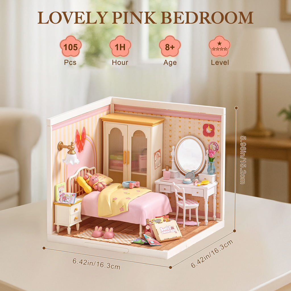 Rolife Super Creators Miniature House DIY Kit, 3D Wooden Puzzle With LED Lights, Great Gift For Adults & Teenagers
