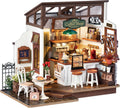 ROBOTIME Rolife No.17 Cafe Miniature House Kit DG162 3D Wooden Building Toys