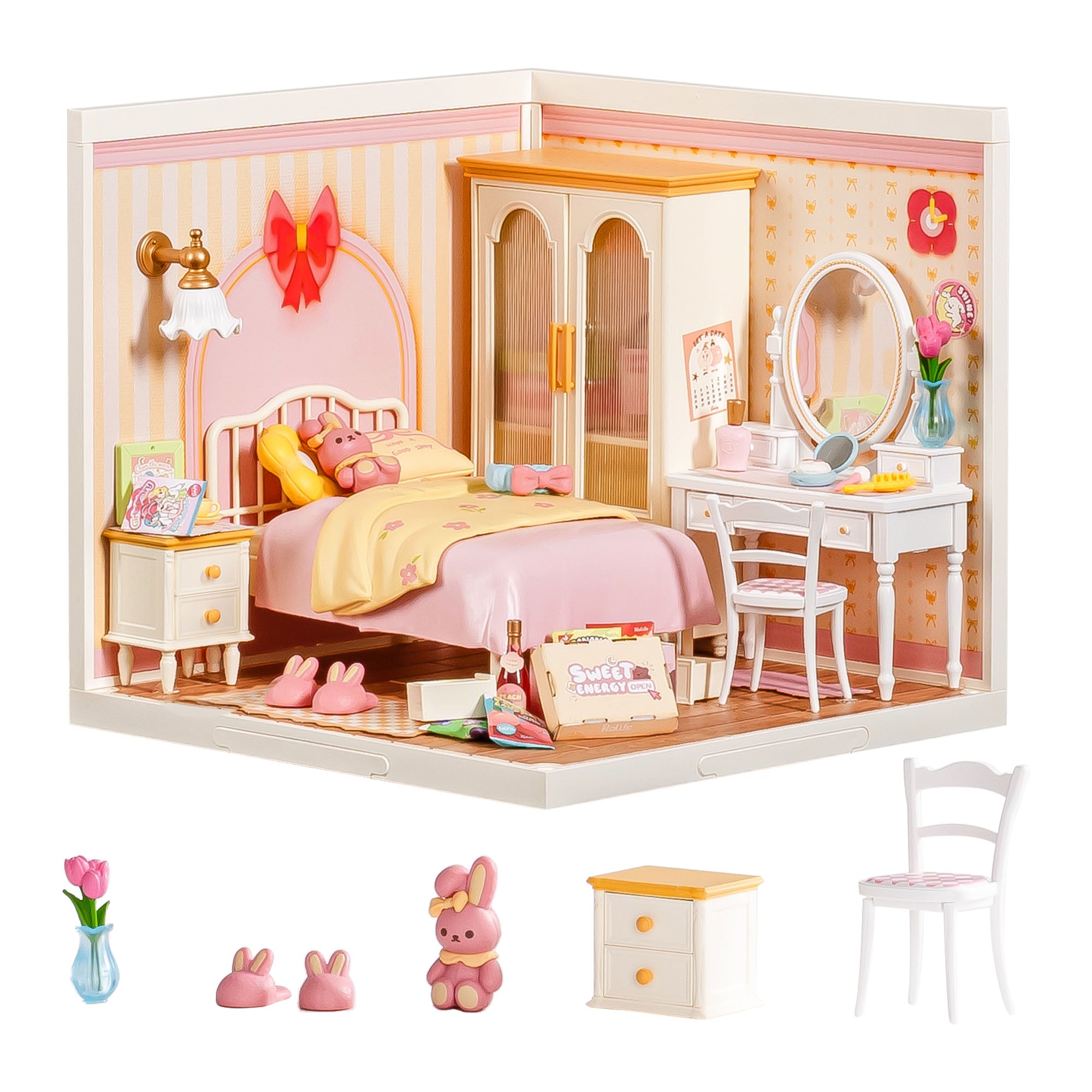 Rolife Super Creators Miniature House DIY Kit, 3D Wooden Puzzle With LED Lights, Great Gift For Adults & Teenagers