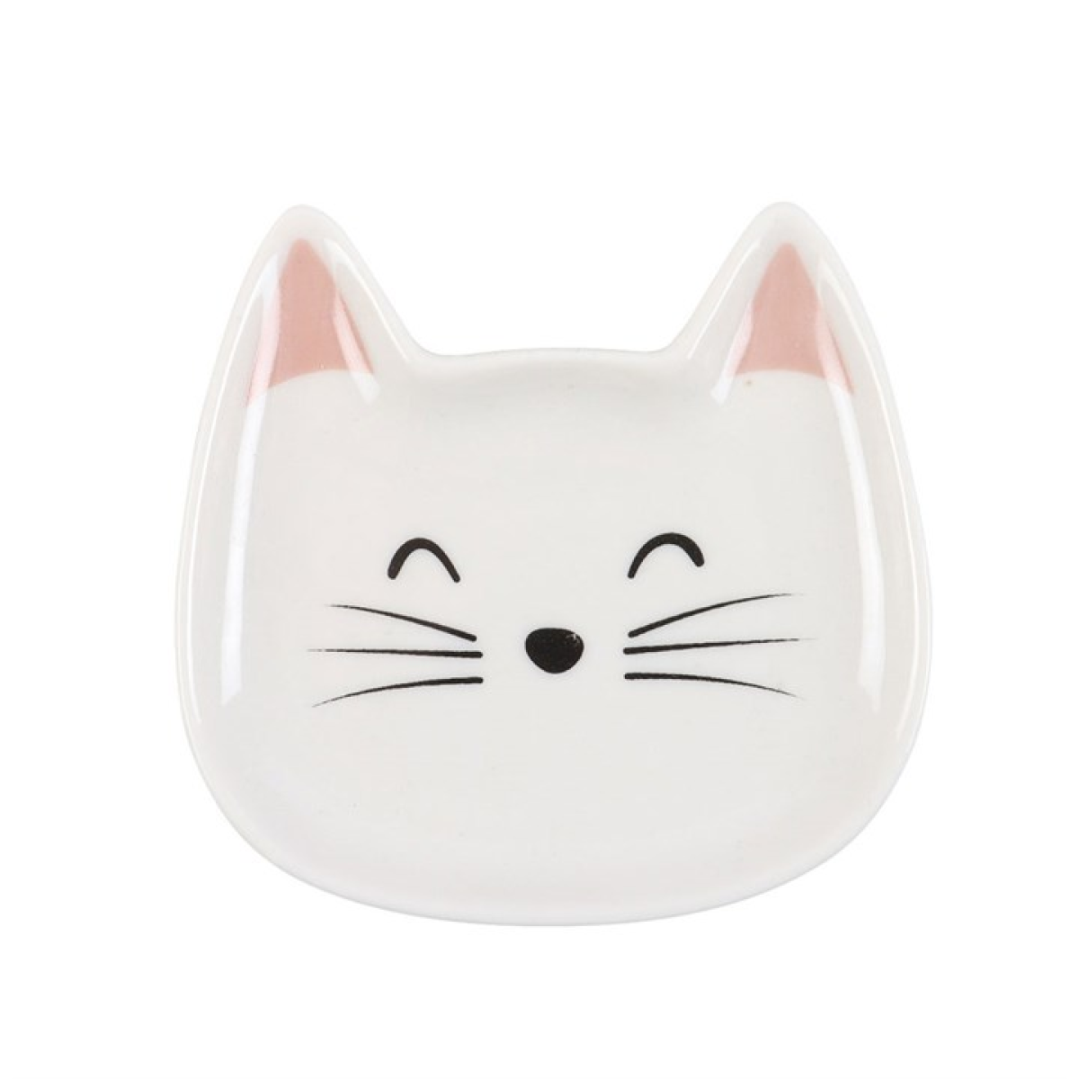 White Cat Face Trinket Dish, collectable