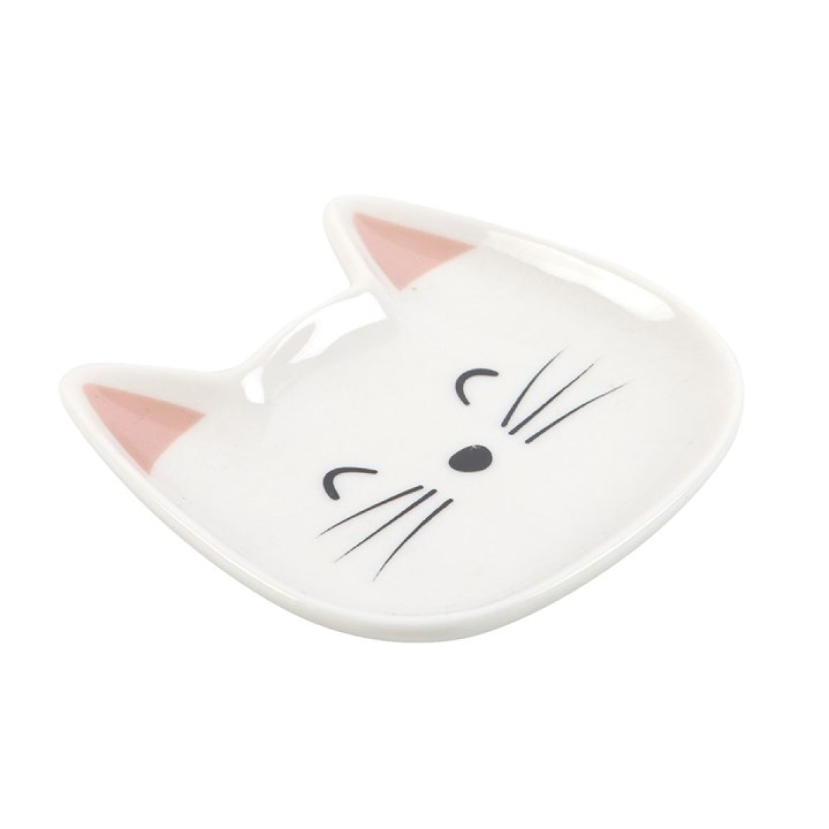 White Cat Face Trinket Dish, collectable