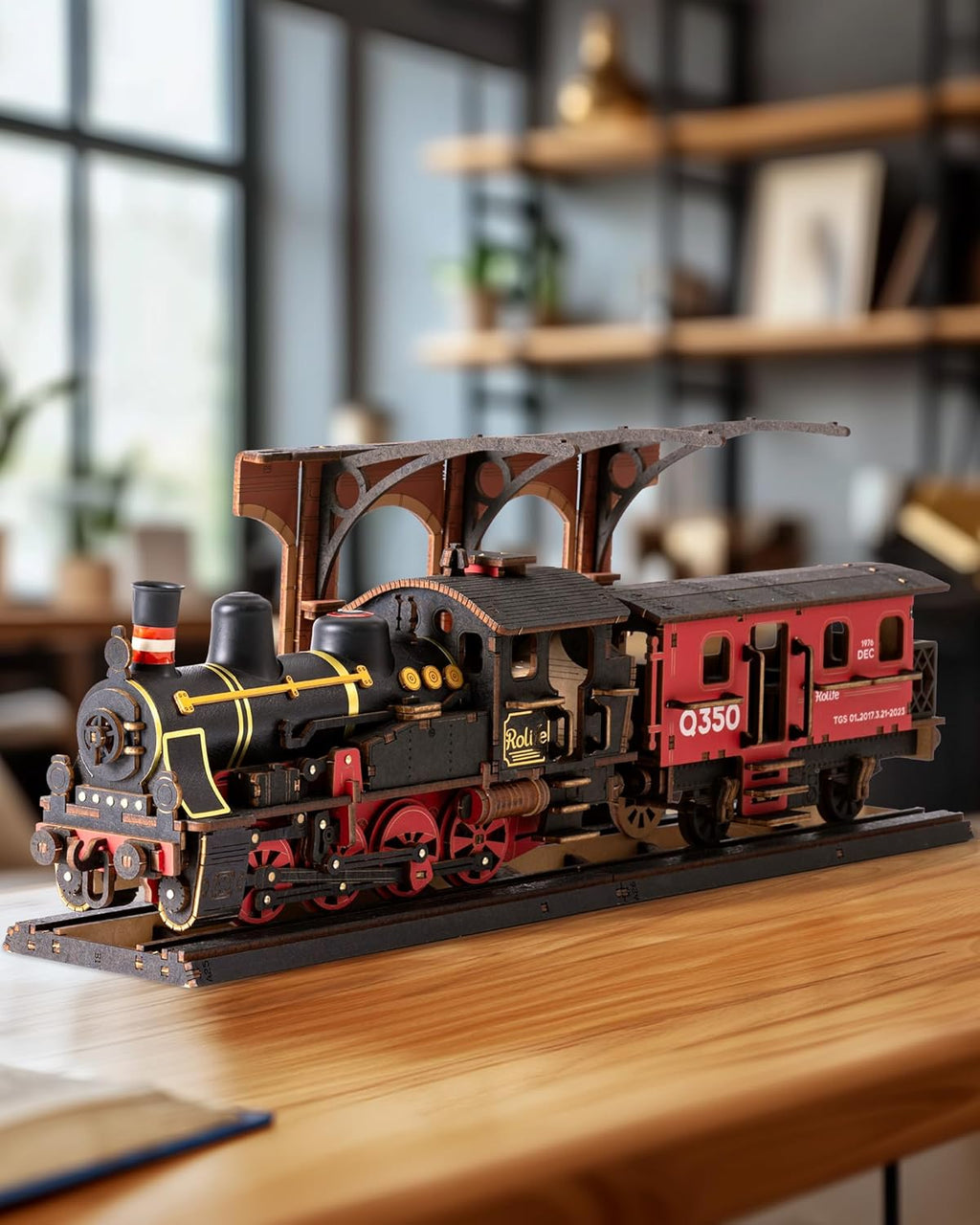 Rolife Steam Journey 3D Wooden Puzzle - 191-piece Classic Steam Train Model