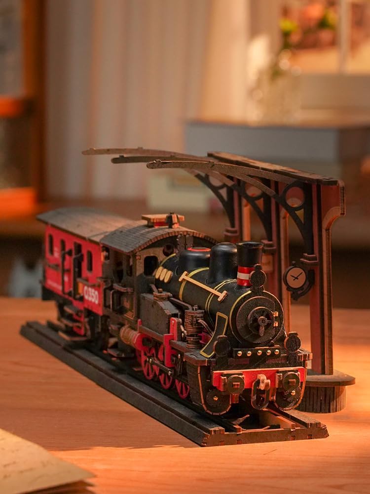 Rolife Steam Journey 3D Wooden Puzzle - 191-piece Classic Steam Train Model
