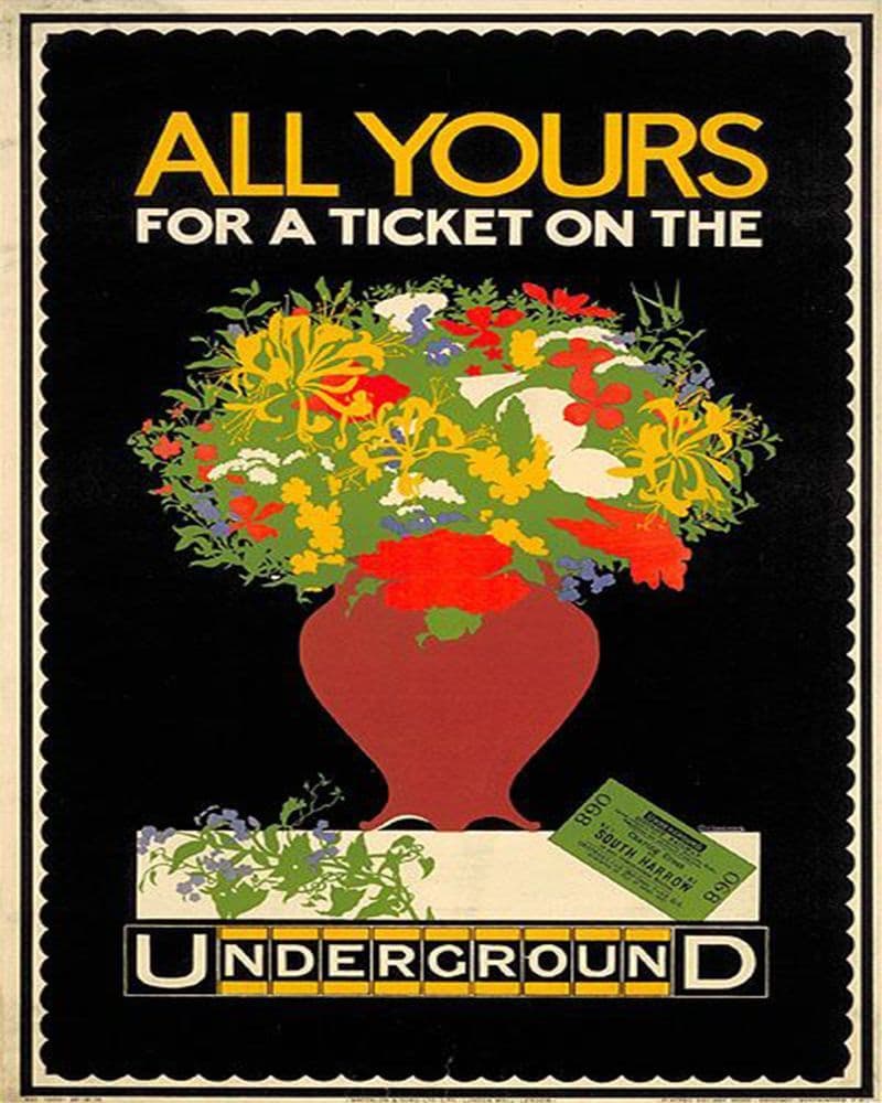 All Yours For A Ticket On The Underground- Metal Advertising Wall Sign Four Sizes