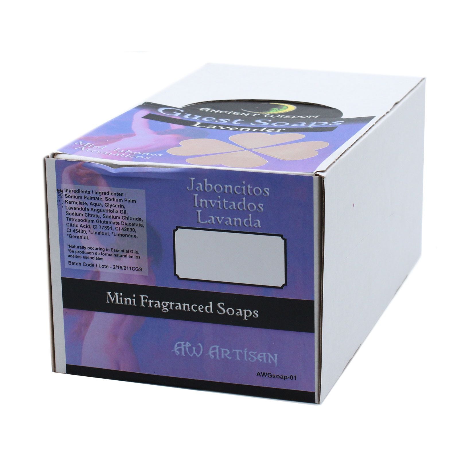 Pack of ten Heart Guest Soaps - Lavender