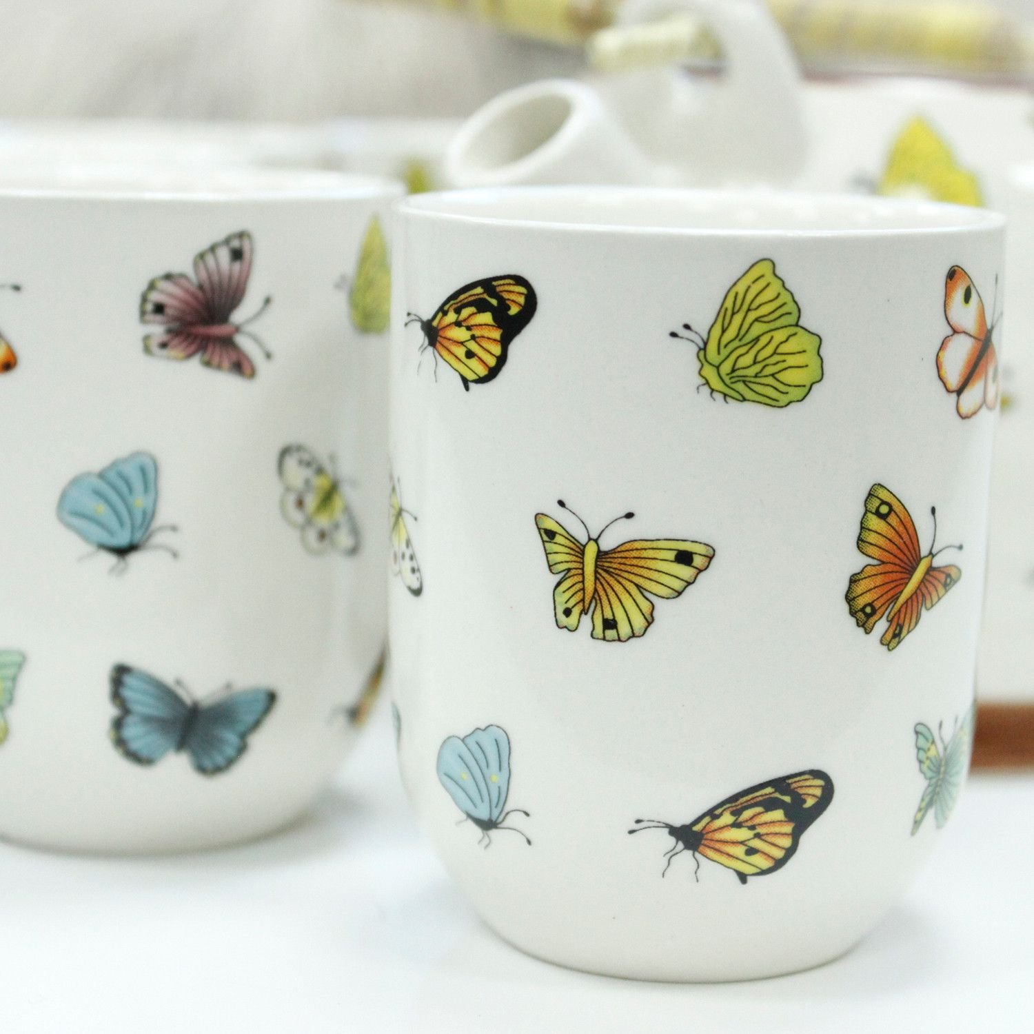 lovely Herbal Teapot Set - Butterflies gift boxed