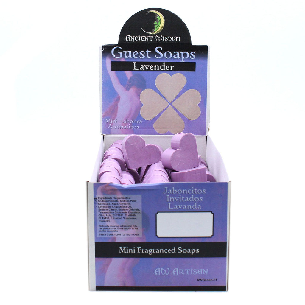 Pack of ten Heart Guest Soaps - Lavender