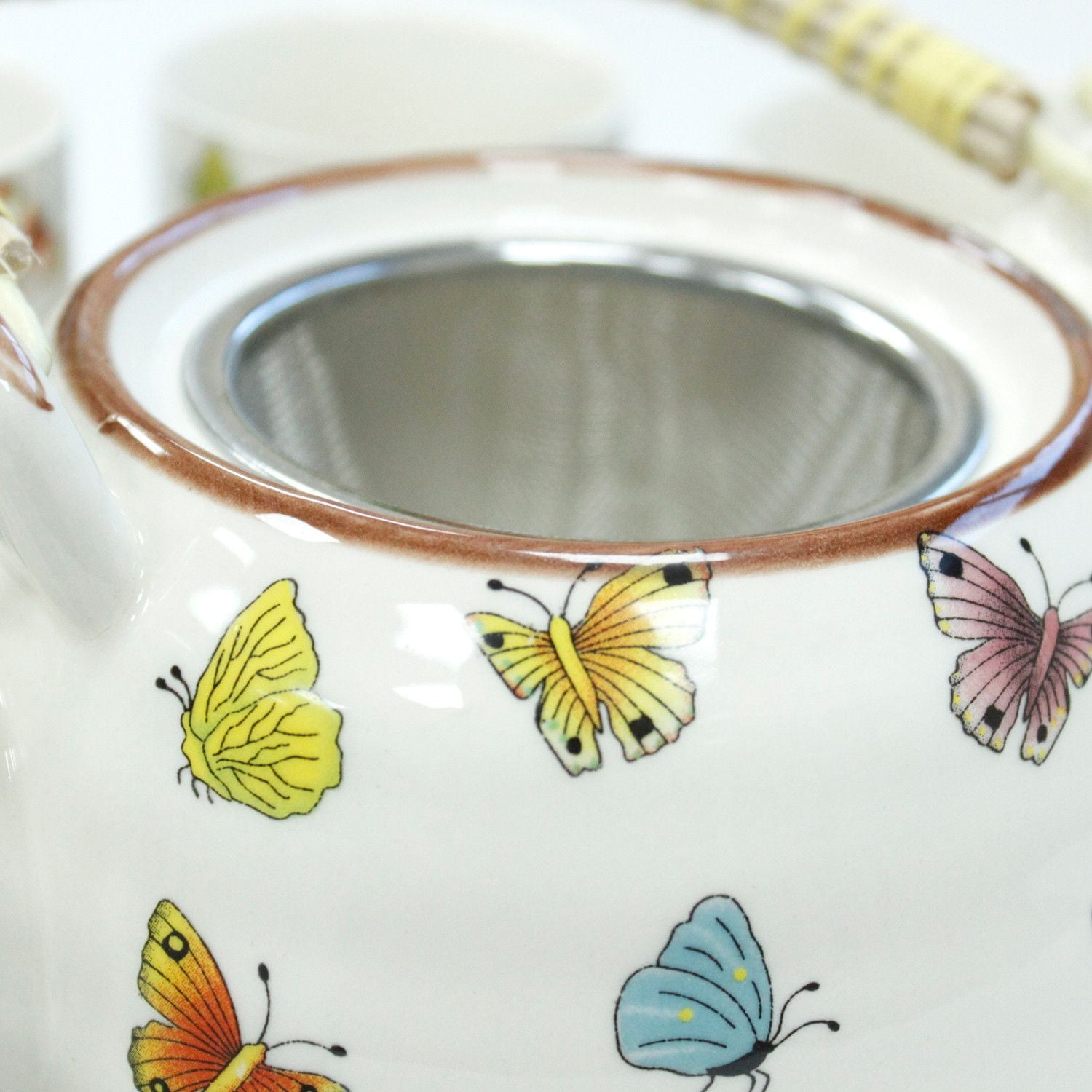lovely Herbal Teapot Set - Butterflies gift boxed