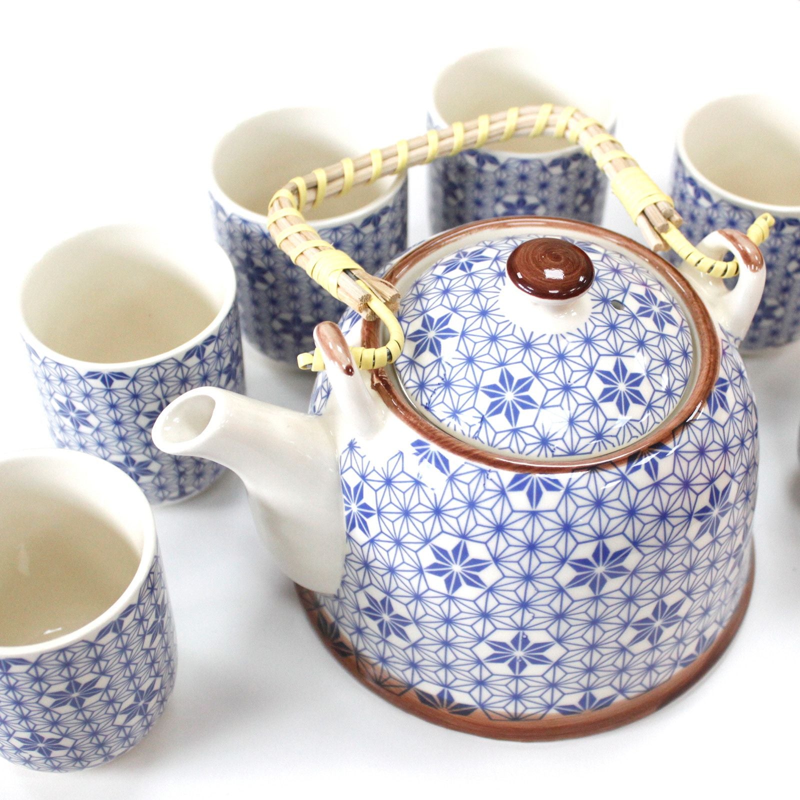 Lovely Herbal Teapot Set - Blue Star gift boxed
