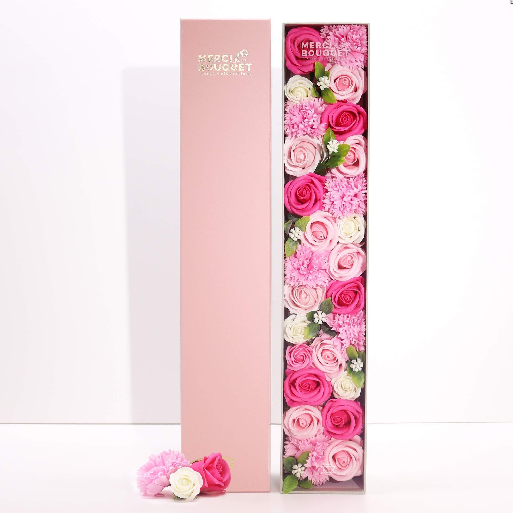Extra Long Box - Baby Blessings - Pinks Soap Flowers