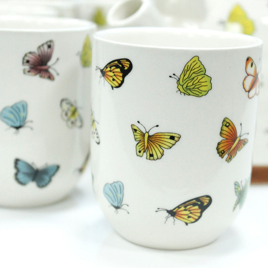 lovely Herbal Teapot Set - Butterflies gift boxed