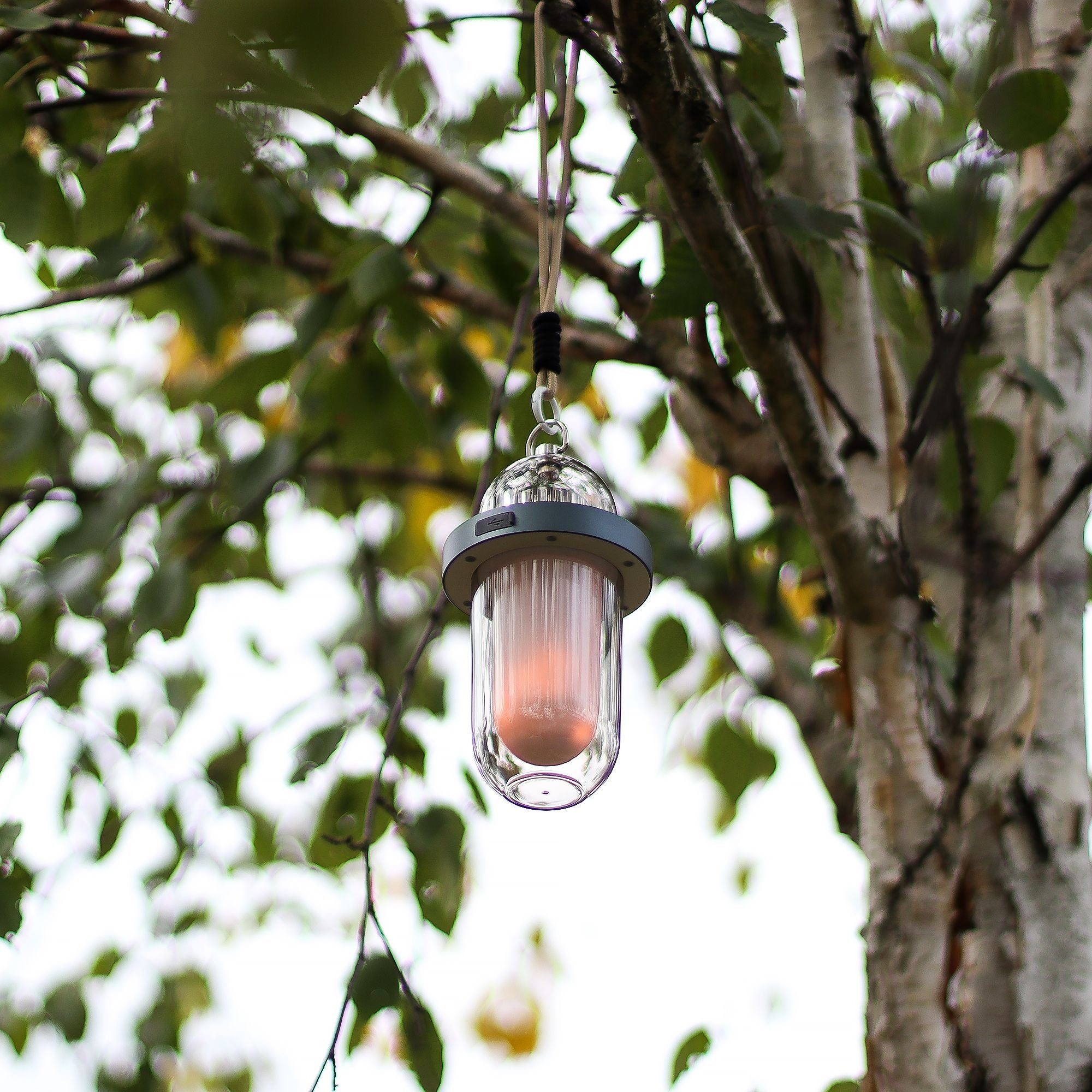 Outdoor Flame Effect Lamp - White USB - C Chargable - Multi Colour
