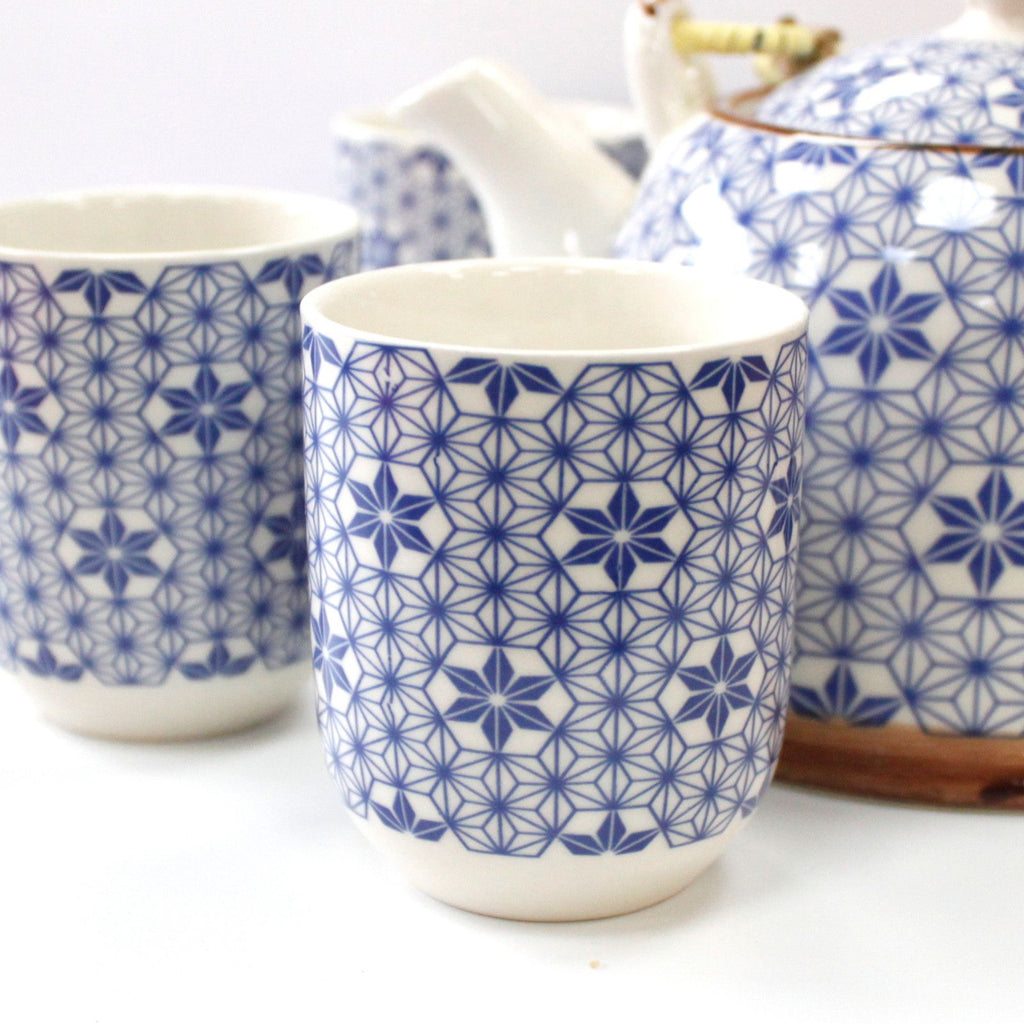 Lovely Herbal Teapot Set - Blue Star gift boxed