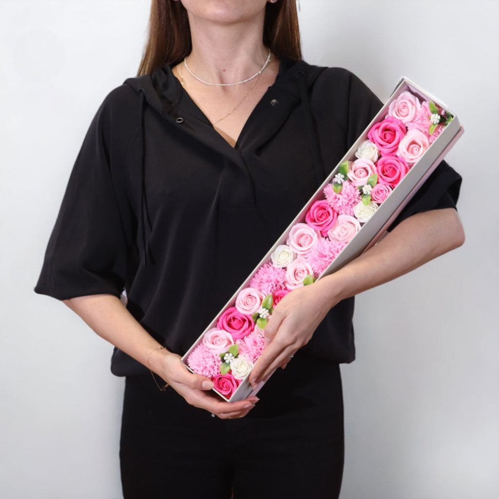Extra Long Box - Baby Blessings - Pinks Soap Flowers