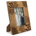 Lrg Mango Wood Picture Frame (for 13x18cm) 28x23x2cm - Mandala - Black