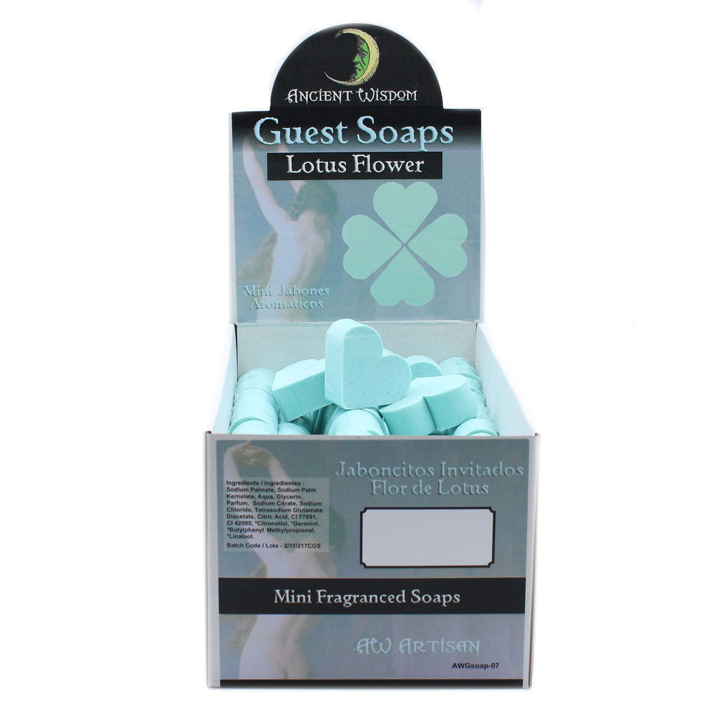 Pack of ten Heart Guest Soaps - Lotus Flower