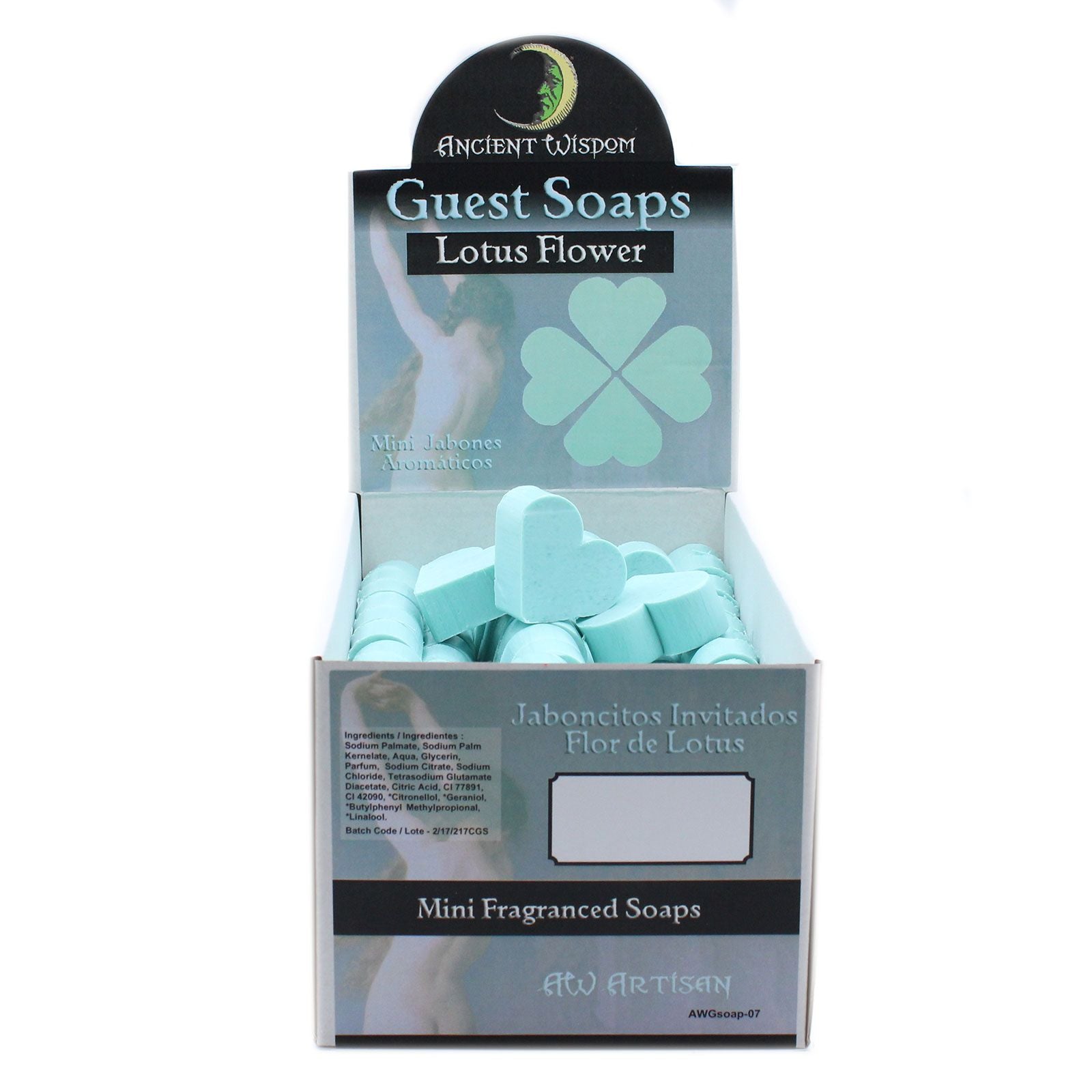Pack of ten Heart Guest Soaps - Lotus Flower