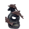 Ceramic Backflow Incense Burner - Dolphin Wave