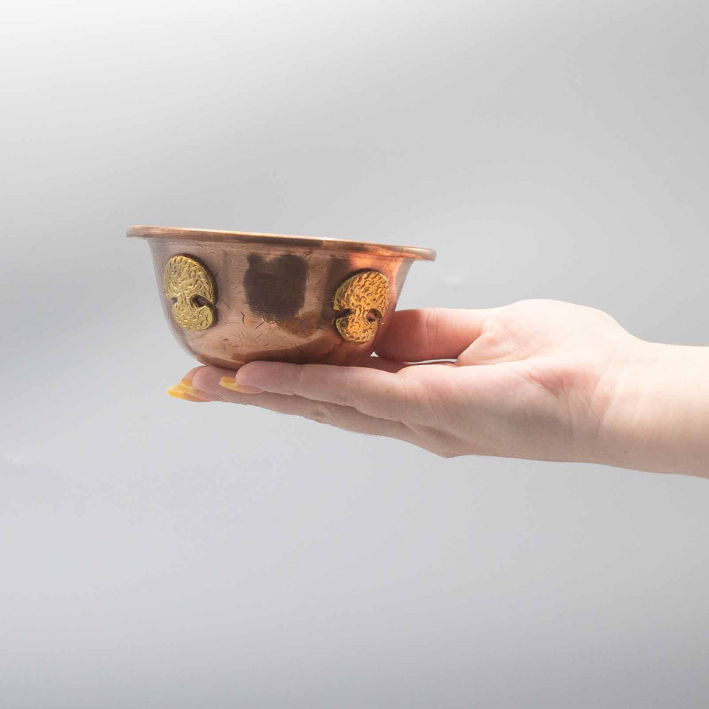Decorative Copper Ritual Bowl with Tree of Life  12x5cm