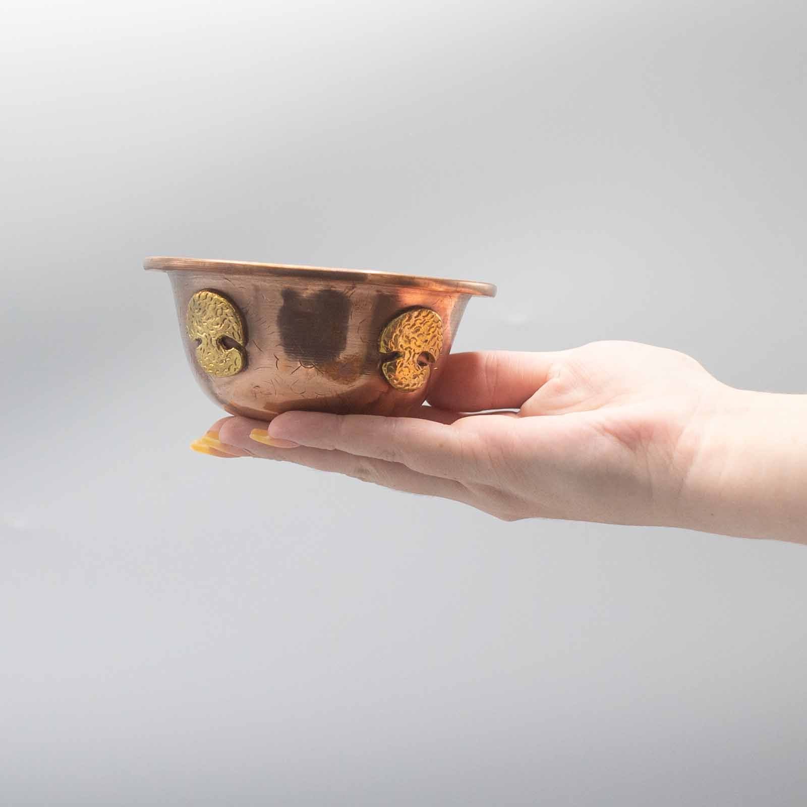 Decorative Copper Ritual Bowl with Tree of Life  12x5cm