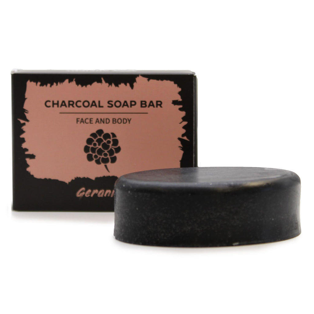 Charcoal Bar Soap 85g - Geranium