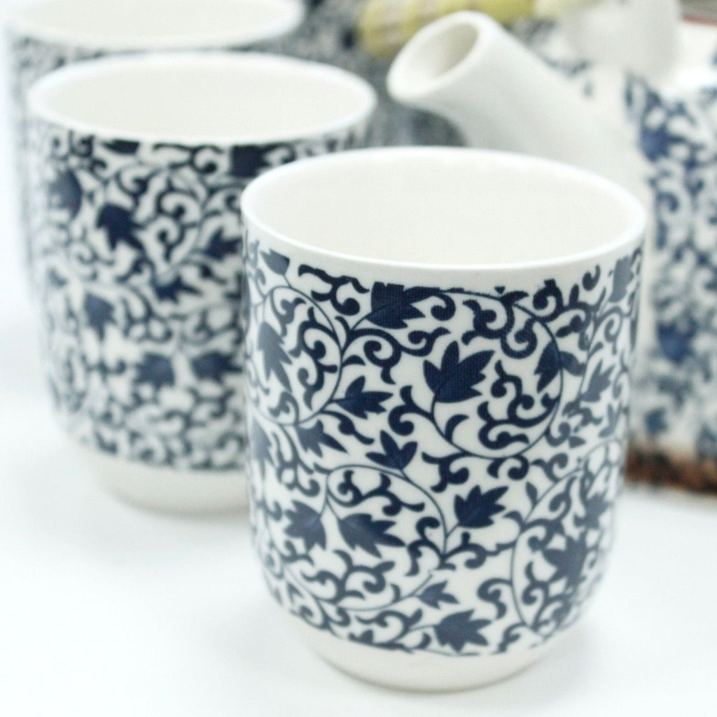 Herbal Teapot Set - Blue Pattern Gift Boxed