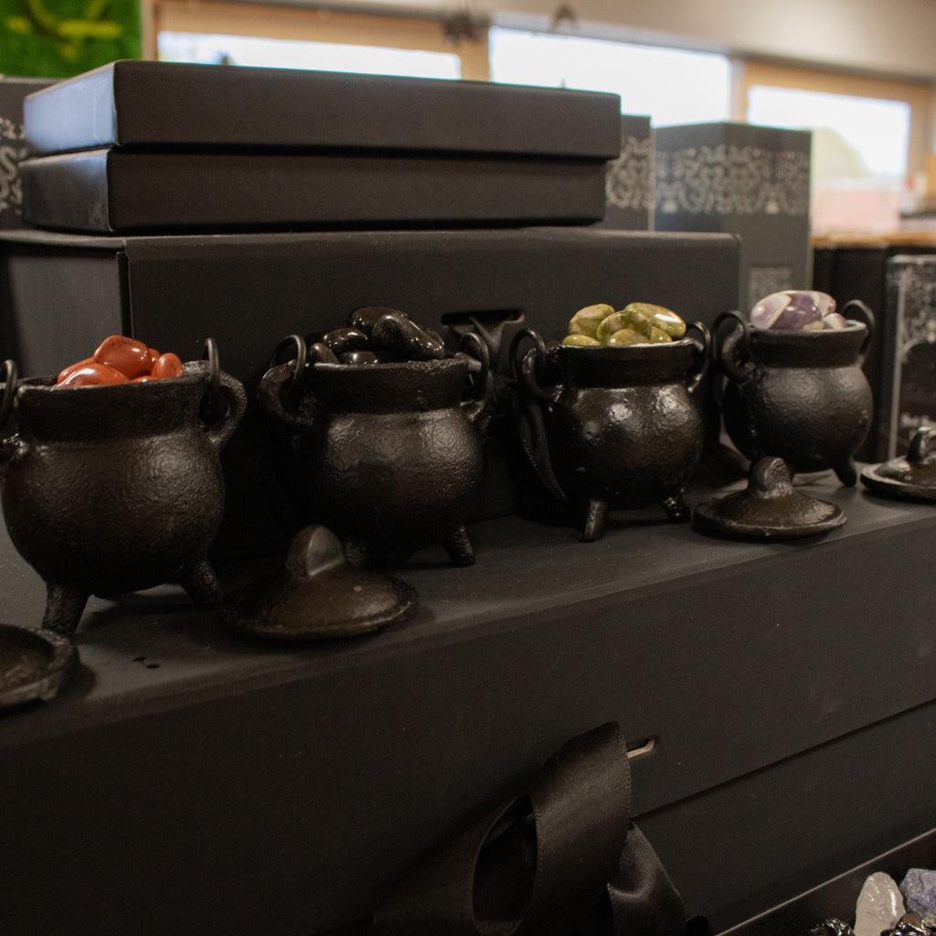 Decorative Extra Small Cast Iron Cauldrons  5x7cm