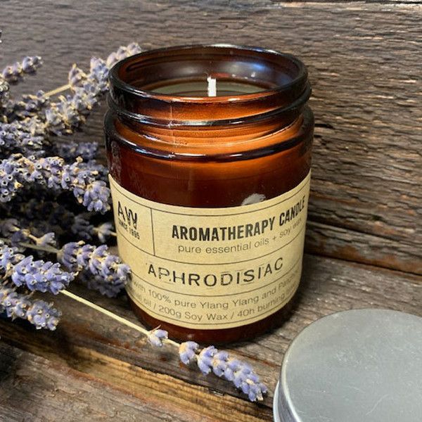 Aromatherapy Candle in a decorative jar- Aphrodisiac