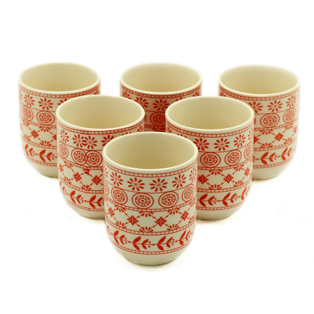 lovely set of six Herbal Tea Cups - Amber