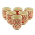 lovely set of six Herbal Tea Cups - Amber