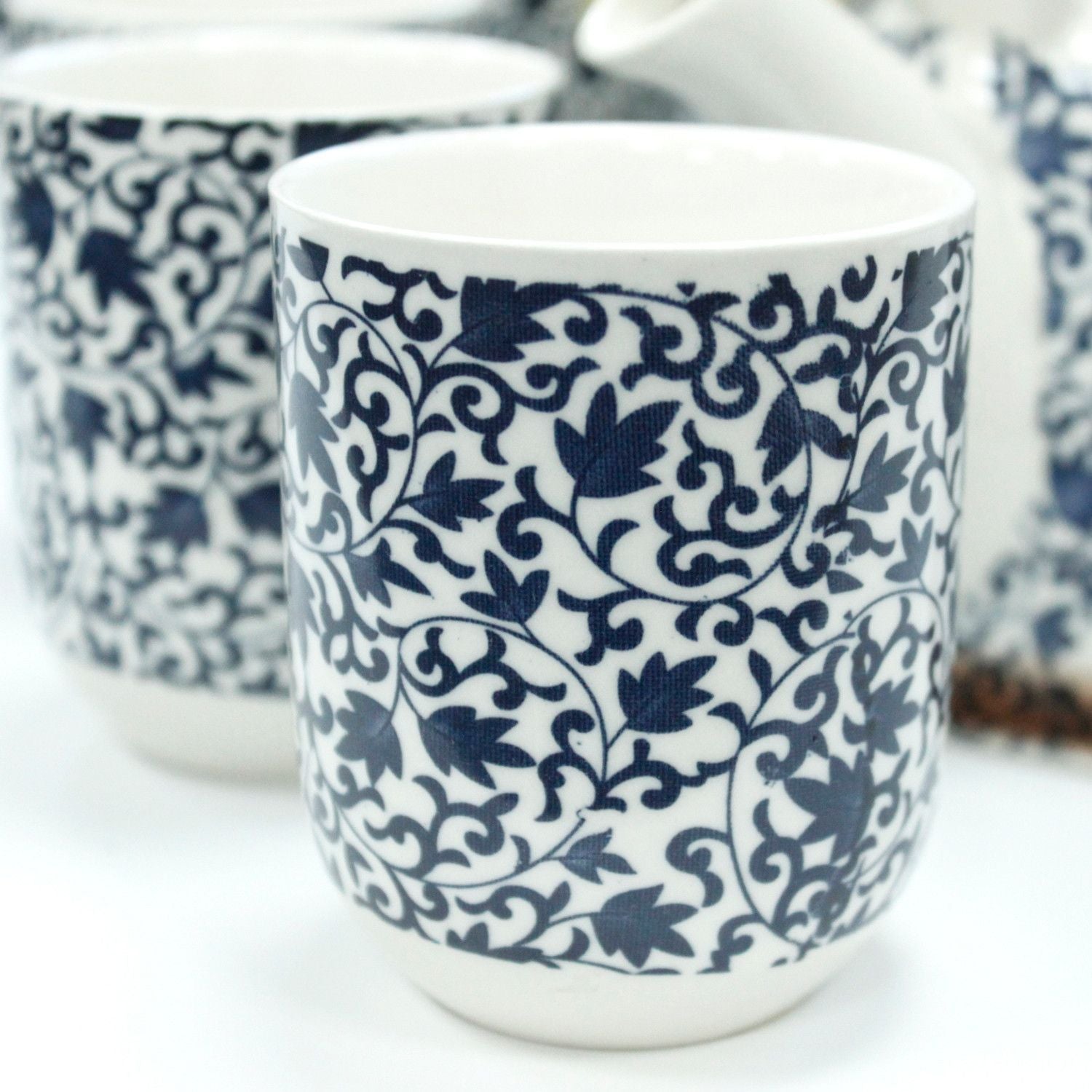 Herbal Teapot Set - Blue Pattern Gift Boxed