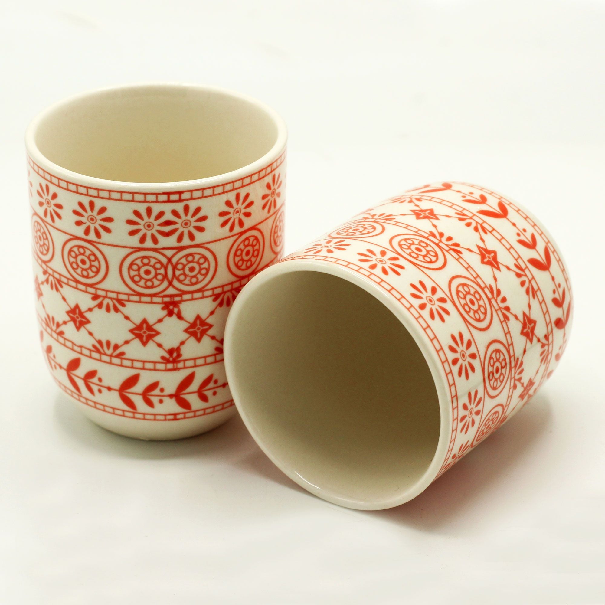 lovely set of six Herbal Tea Cups - Amber
