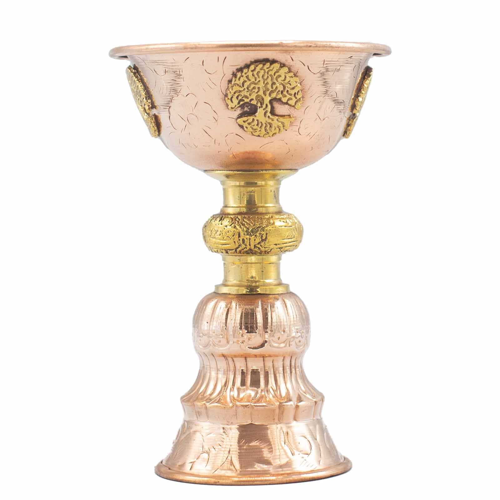 Decorative Copper Ritual Goblet with Tree of Life 10x15cm