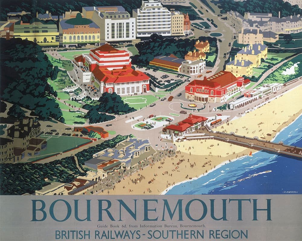 Bournemouth British Railways Southern Region- Metal Advertising Wall Sign Four Sizes