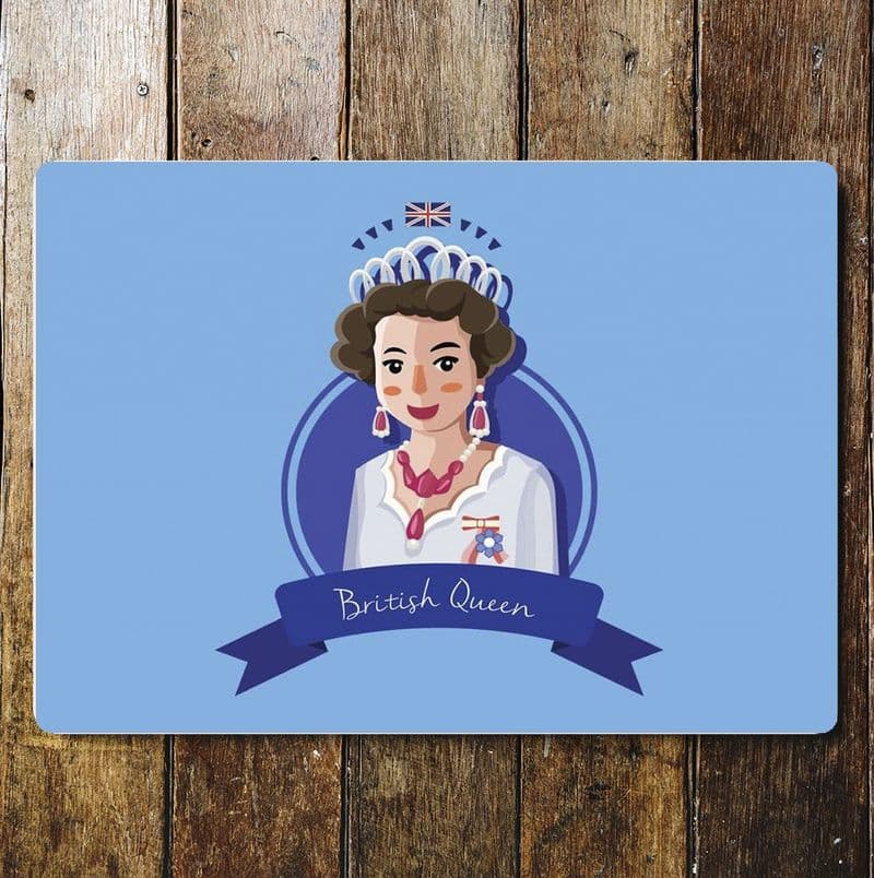 British Queen- Metal Advertising Wall Sign Four Sizes
