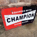 Champion Spark Plugs, Metal Advertising Wall Sign Four Sizes