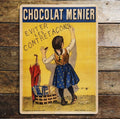 Chocolat Menier, Metal Advertising Wall Sign Four Sizes