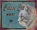 Classy Cat Winery Brewery, Metal Advertising Wall Sign Four Sizes