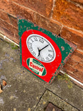 Clock Castrol Tin Sign Metal Sign Plaque 30x45cm, red & green