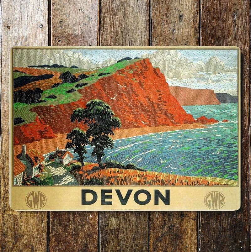 Devon British Railways Southern Region- Metal Advertising Wall Sign Four Sizes