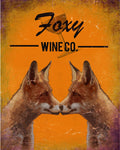 Foxy Wine Co. Brewery, Metal Advertising Wall Sign Four Sizes
