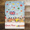 Great News Spangles British, Metal Advertising Wall Sign Four Sizes