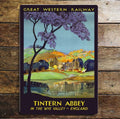 Great Western RailWay Tintern Abbey- Metal Advertising Wall Sign Four Sizes