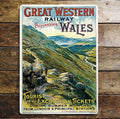 Great Western Wales British Railways- Metal Advertising Wall Sign Four Sizes