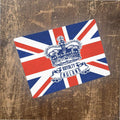 Grunge British With Crown - Metal Advertising Wall Sign Four Sizes