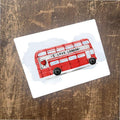 London Bus Watercolour - Metal Advertising Wall Sign Four Sizes