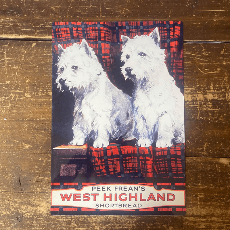 Peek Freans West Highland Shortbread , Metal Advertising Wall Sign Four Sizes