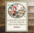 Shop Between ten & Four The Quiet Hours Underground, Metal Advertising Wall Sign Four Sizes
