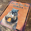 Show Me Your Nuts Brewery Brewery Style Squirrel, Metal Advertising Wall Sign Four Sizes