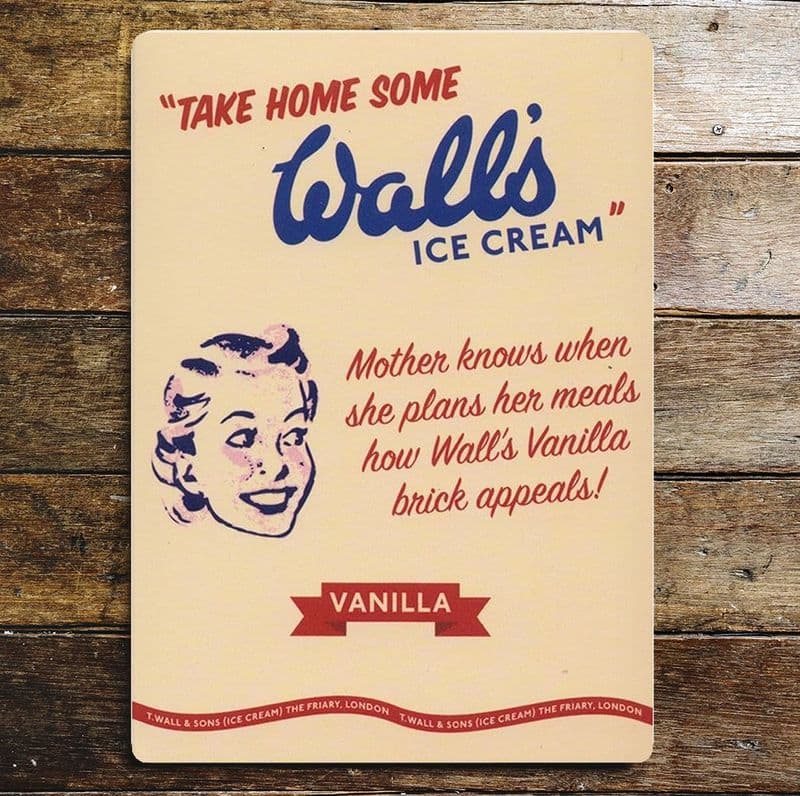Take Home Some Walls Ice Cream Vanilla , Metal Advertising Wall Sign Four Sizes